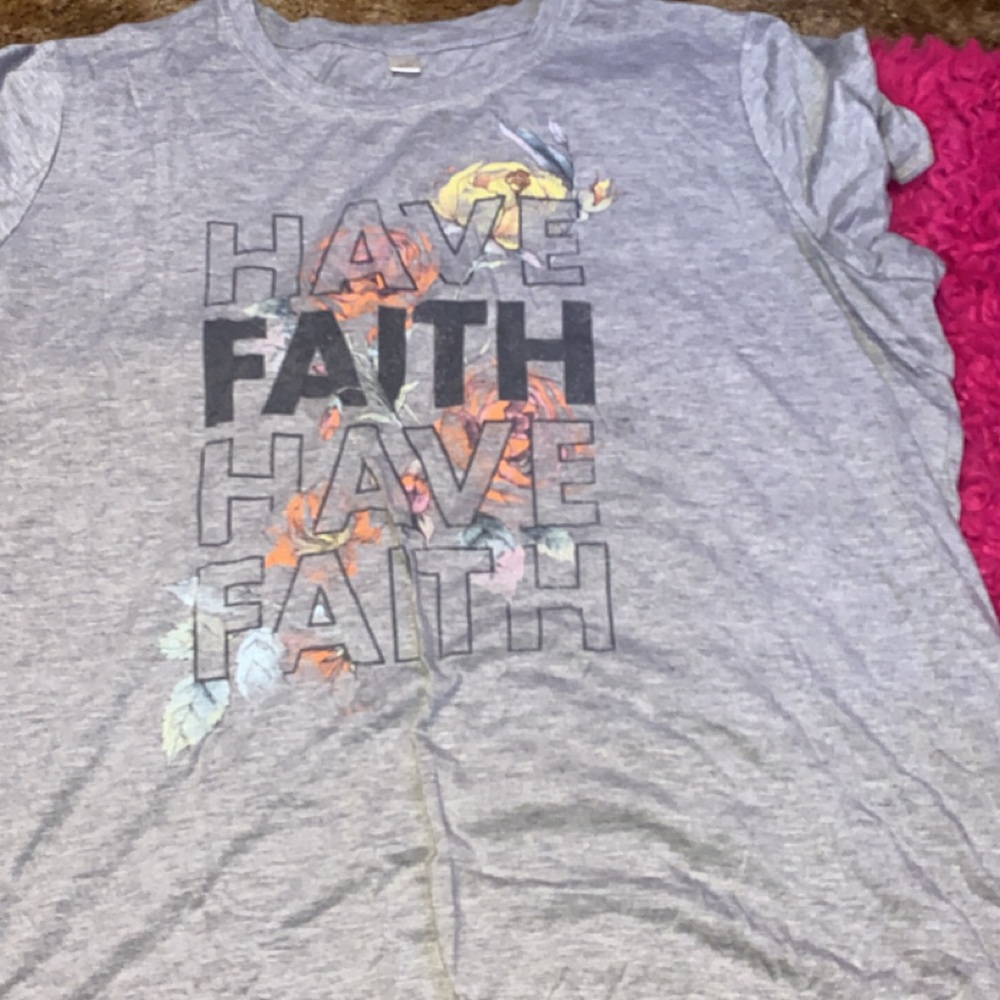 Floral Graphic Tee with Inspiring Text